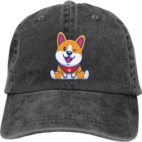 Corgi,dog Baseball Cap cowboy hat Peaked cap Cowboy Bebop Hats Men and women hats