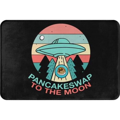 PancakeSwap Cake Crypto Miners Bath Mat HODL Retro Doormat Living Room Carpet Outdoor Rug Home Decoration