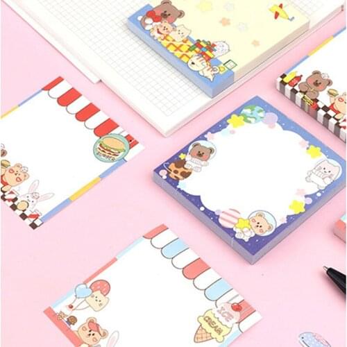 Free shipping 10pack Student Memo Pad Cute Cartoon Memo stationery daily planner list memo pad note School Office Stationery
