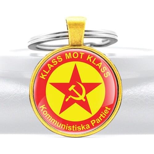 Retro Kommunistiska Partiet Sickle Hammer Key Chains