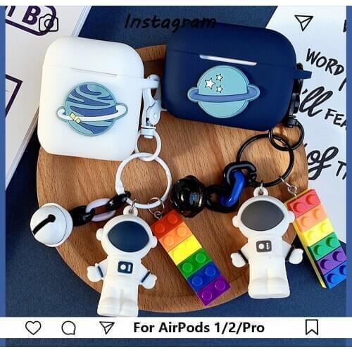 Cute Astronaut Spaceman Case for Apple AirPods Pro Case for AirPods 1 2 3 Case Bluetooth Headset Wireless Earphone Accessories