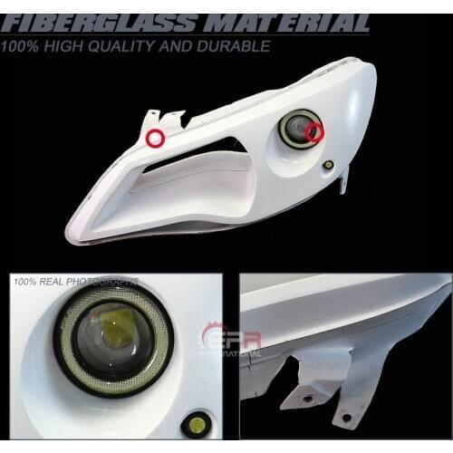 For 06-08 Honda Civic FD2 EPAV2 Type FRP Unpainted Headlight Air Duct LHD Driver Side Kits (with projector ligh & LED)