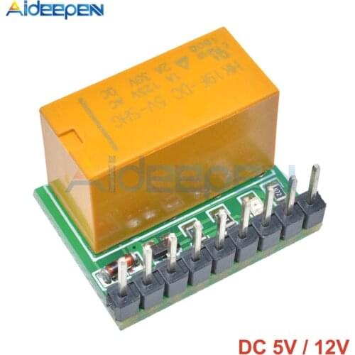 DC 5V/12V DPDT Double Pole Double Throw Relay Module Polarity Reversal Switch Board for Stereo Audio Motor Polarity reversal PLC