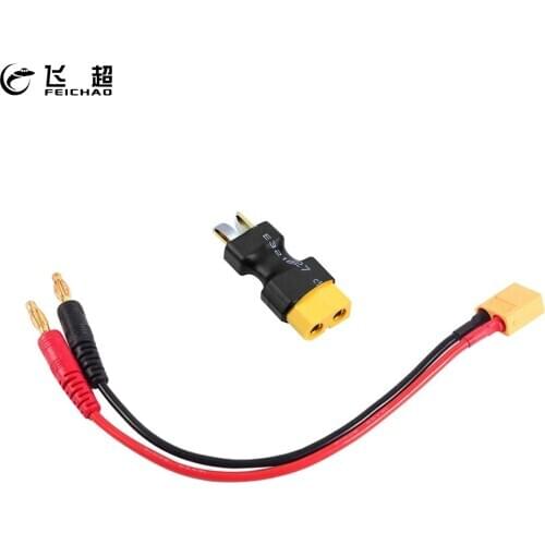 FEICHAO 4.0mm Banana Plug to XT60 Charging Cable Silicone Wire with XT60 Plug Conversion Connector for B6 Balance Charger