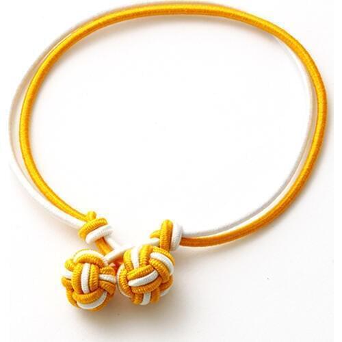 Jelmoons S14 2017 New Yellow And White 2 Colors Multicolor Rope Chain Elastic Ladies Bracelet And 10Pcs/Lot Silk Knot Cufflinks