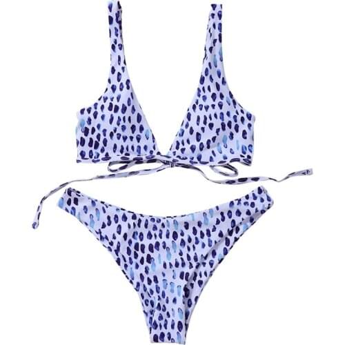 Leopard Print Bikini Set Sexy Women Push up Padded Swimwear Swimsuit Beachwear Two-Piece Suits New Arrival js