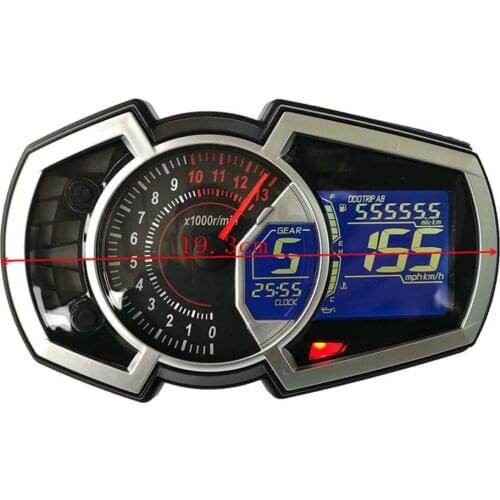 Motorcycle Odometer Speed Fuel Gauge 13000RPM DIY Universal 1,2,4 Cylinder LCD Motorcycle Instrument Speedometer 199km/h