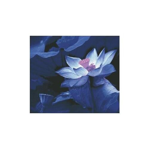 Mixed Stitch Lotus flower Top Quality Embroidery Needlework 14CT Unprinted Cross Stitch Kit DIY Art Handmade Home Decor