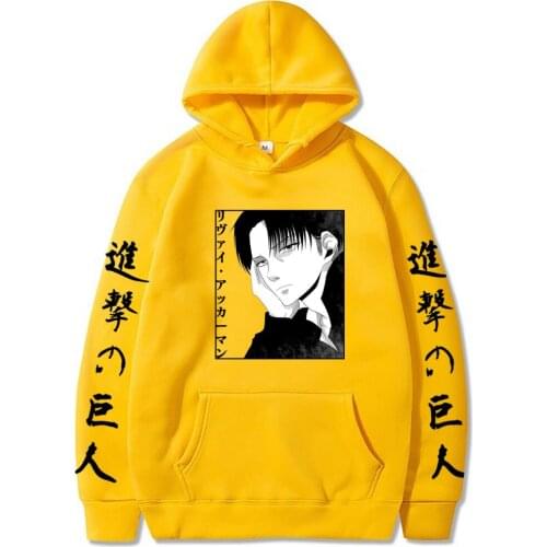 Novelty Men/Women Anime Hoodies Attack on Titan Hoodie Levi Ackerman Spring Autumn Street Wear Style Attack On Titan Pullovers