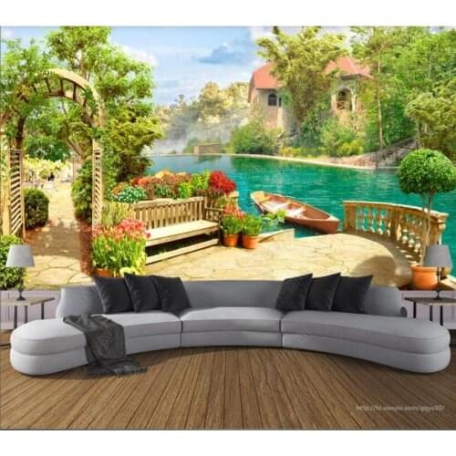 Papel de parede Garden forest scenery background wall 3d wallpaper mural,iving room tv wall bedroom wall papers home decor