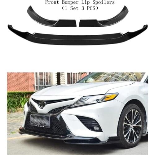 Front Bumper Diffuser Lip Spoilers For TOYOTA CAMRY 2018 2019 2020 2021 High Quality PP Auto Accessories