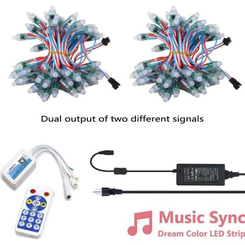 100pcs addressable 12mm WS2811 Full Color LED pixel module 2811 IC DC5V string IP68 Waterproof rated RGB Digital christmas Light