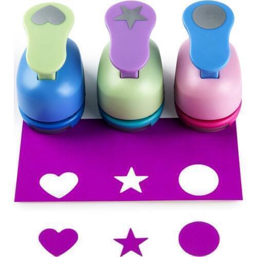 Crafts Punch paper punches ,Punches,Pack of 3,Heart,Circle,Star