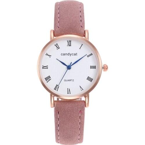 Luxury Brand Vogue Ladies Watches Leather Female Quartz Watch Women Thin Casual Strap Watch Ladie Watch Marble Dial clock