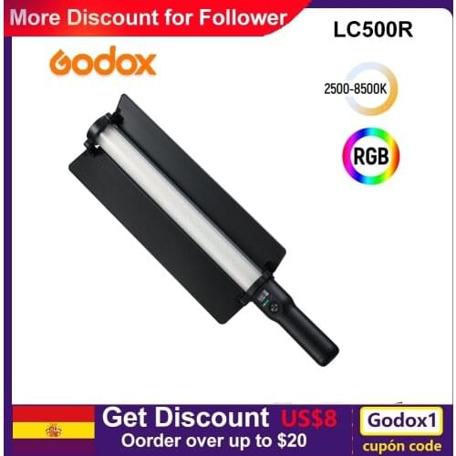 Godox LC500R LED light stick Bi color Adjustable 3300K-5600K Dimmable for photography studio Youtube Live Tiktok PK Aputure