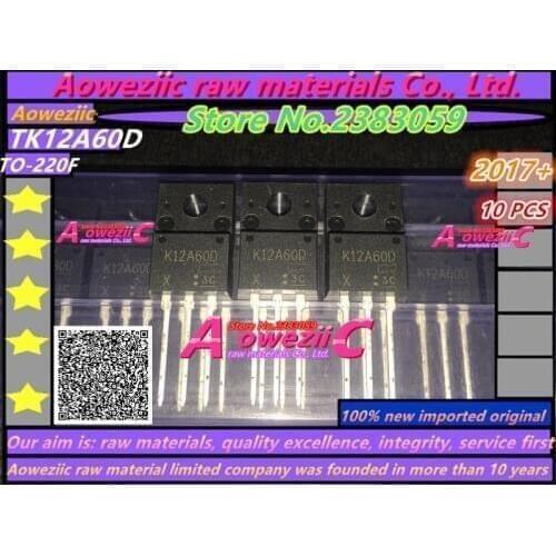 Aoweziic 2017+ 100% new imported original TK12A60D K12A60D TO-220F Liquid crystal field effect transistor 12A 600V