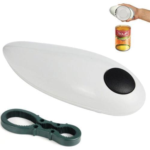 Mini Convenient One Touch Automatic Electric Can Tin Bottle Opener Hands Free Jar Can Tin Opener Safe