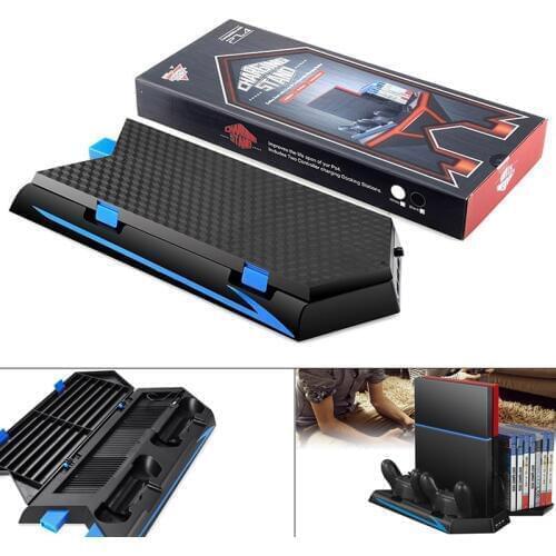 Vertical Stand Cooling Fan Cooler for PlayStation 4 PS4 Controllers Charger Base Charging Station for PS4 Console Controller