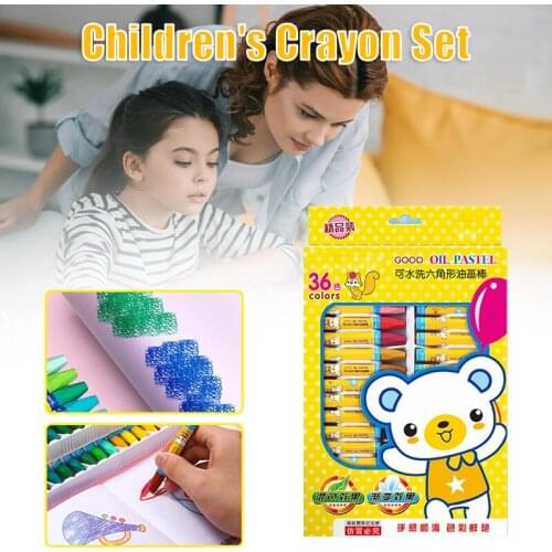 24 Color Water-soluble Wax Crayon Soft Oil Pastel Painting Chalk Pastels Art Drawing Set Kids Gift Stationery For Boy Girl