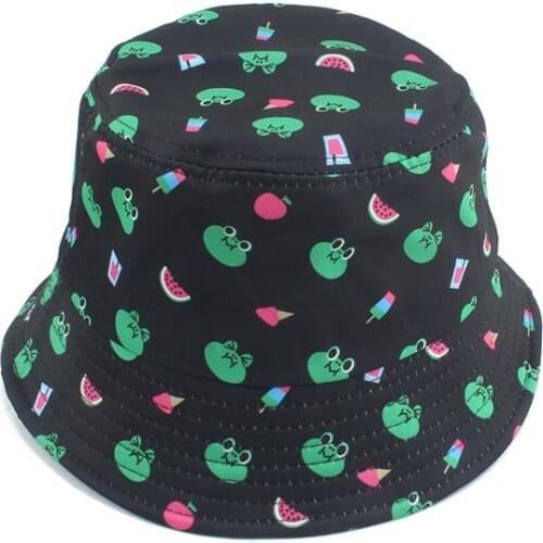 Cartoon Frog Bucket Hat Panama Fishing Cap Cute Froggy Hat Homme Femme Bob Chapeau Outdoor Sun Protection Fisherman Hat