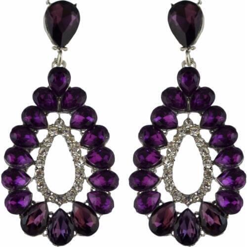 Elegant Chandelier Drop Earrings for Women Bridal Long Big Crystal Bridal Dangle Drop Earring Wedding Beaded Statement Jewelry