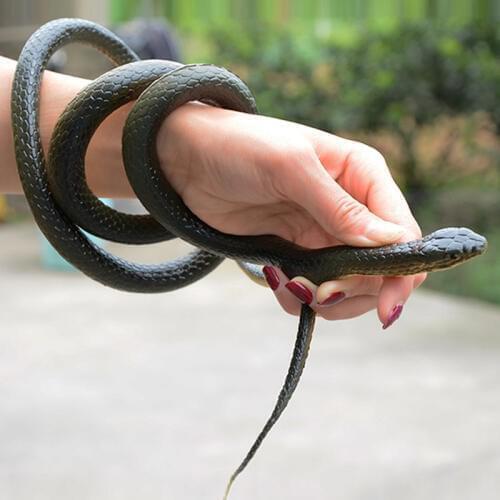1.28M Fake Snake Lifelike Real Scary Rubber Toy Prank Party Joke Halloween Gifts Props YH-17