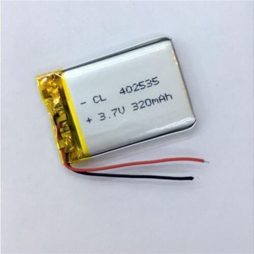 1pc 320mAh 3.7V 402535 042535 Rechargeable Li-ion Lithium Polymer Battery Li-po Batteries Cells for MP3 MP4 MP5 Toys GPS PSP