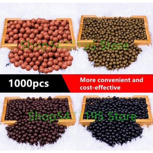 1000pcs/pack 10mm Slingshot Beads Bearing Mud Balls Beads For Hunting Slingshot Ammo Tactical Cs Wargame Balls Accessories
