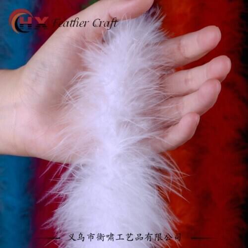 2Meters Baby Pink Marabou Feather Boa Turkey Feathers Ribbon Shawl For Wedding Dress Making Decoration Plumes Crafts