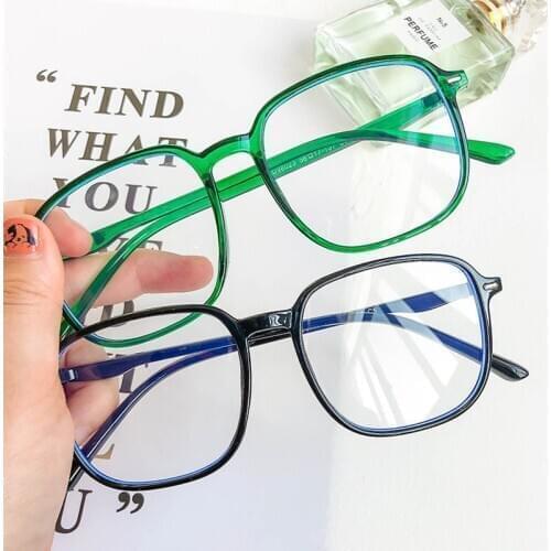 2020 Fashion Plastic Women Eyeglasses Oversized Square Optical Men Transparent Clear Lens Computer Glasses Frame