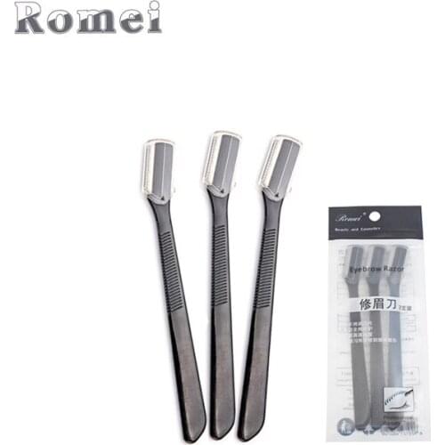 3pcs/lot Portable Eyebrow Razor Trimmer Woman Facial Blades Eye Brow Cutter Face Hair Removal Scraper Beauty Makeup Tools