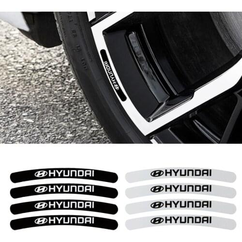 4PCS Car Wheels Rims Decoration Sticker Decal For Hyundai I10 I20 I30 I40 IX20 IX35 Tucson Accent Solaris Azera GDI