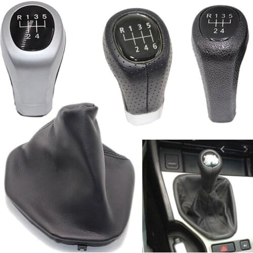 5 /6 speed Leather Car Shift Gear Knob Lever Gaitor Boot Cover For BMW 5 Series E39 decoration accessories