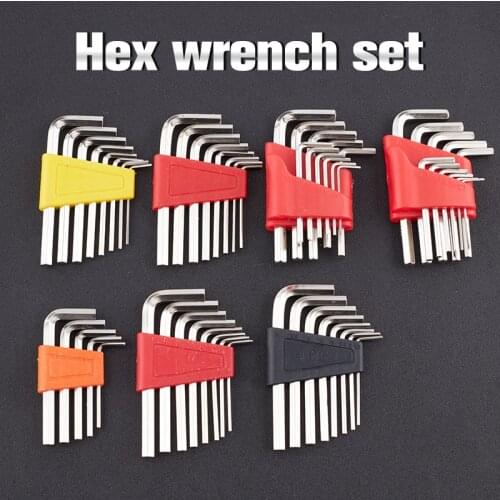 5/8/11 Pcs Allen Wrench Metric Wrench Inch Wrench L Wrench Size Allen Key Short Arm Tool Set Easy To Carry In The Pocket