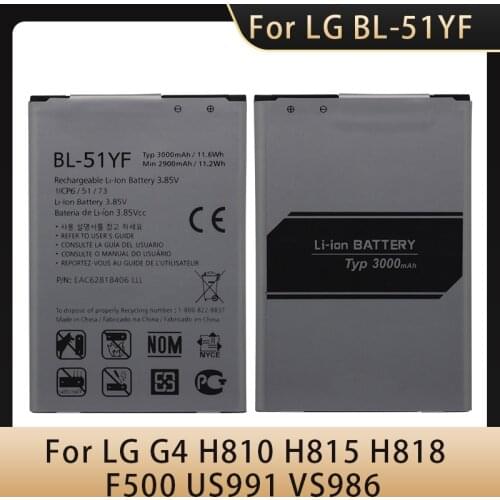 BL-51YF Replacement Mobile Phone Battery For LG G4 H810 H815 H818 F500 US991 VS986