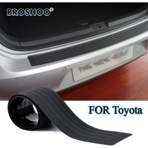 BROSHOO Car Styling Rubber Rear Guard Bumper Trunk Protector Trim Cover Strip For Toyota Yaris RAV4 Camry Avensis Verso Prius IQ