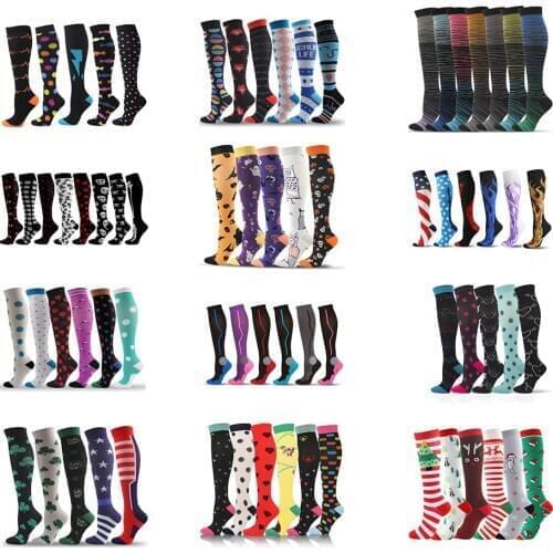 Unisex Dropship Compression Stockings Men women Pack Lot Prevent Varicose Veins Nurse Running 4/5/6/7/8PAIR Stockings