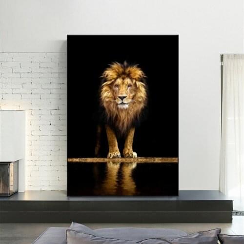 Wild Lion Canvas Posters And Prints African Animals Paintings On The Wall Art Pictures For Home Living Room Wall Decor Unframed