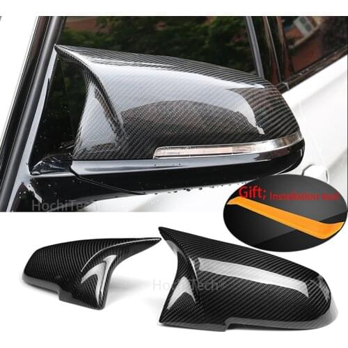 For BMW 3 Series F30 F31 320i 328i 330i 335i Sedan & Touring Auto Car Rear View Side Mirror Cover Trim Carbon Fiber Style