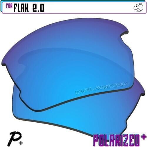 EZReplace Polarized Replacement Lenses for - Oakley Flak 2.0 Sunglasses - Blue P Plus