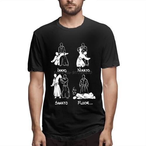 Aikido Art Print T Shirt Plus Size Cotton Short Sleeve Tshirt Men Men Cotton Tees Streetwear Harajuku