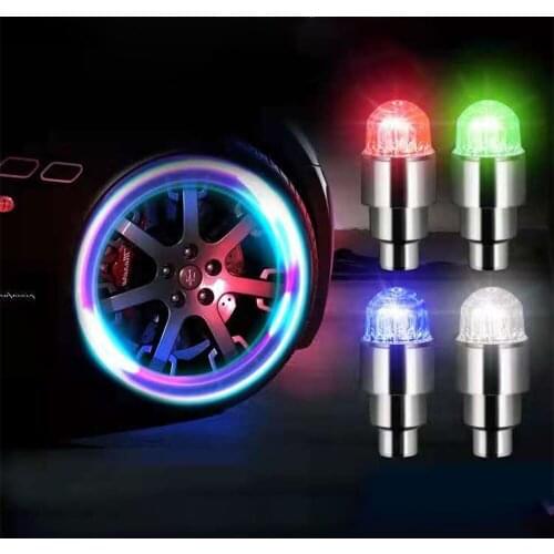 Automobile Bicycle Motorcycle Wheel Tire Valve Cover, Led Light, Flashlight, Waterproof Light, Led Car Decoration Auto Parts