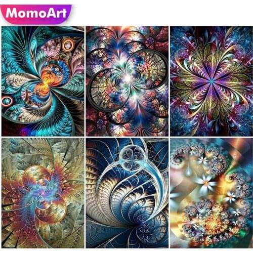 MomoArt DIY Diamond Embroidery Flower Diamond Painting Landscape Full Drill Square Mosaic Needlework Beaded Halloween Gift