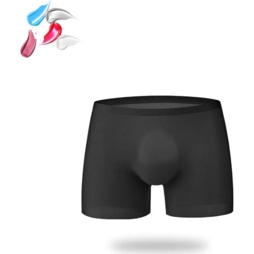 Mens One-Piece 3d Panties Seamless Ice Silk Underpants Breathable Briefs Boxer Lightweight and breathable трусы мужские U