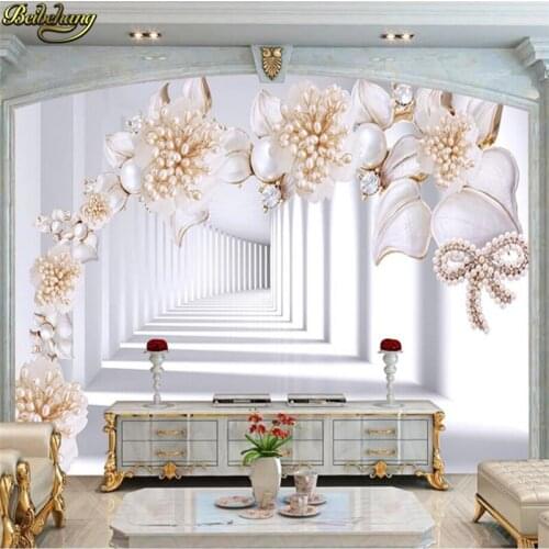 Beibehang wall papers home decor Custom Photo Wallpaper Mural Continental Court 3D Luxury Jewelry Wall papel de parede