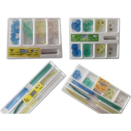 1Set Dental Lab Finishing And Polishing Discs Polishing Strips Mandrel Set Dental Supplies Resin Filling Material