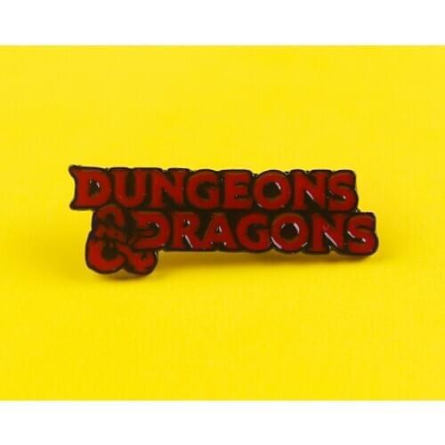 Prajna Role-playing Game Dungeon Master Enamel Pin Letter Brooches for Women Tabletop Jewelry Clothes Collar Accessories