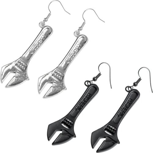 Spanner Earrings Punk Tiny Tool Earrings Quirky Goth Wrench Hanging Geeky Jewellery Funky Earrings Cute Unusual Earrings