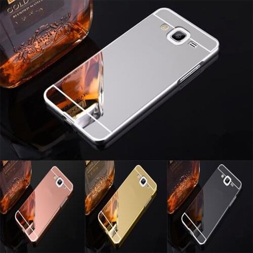 Luxury Rose Gold Mirror Cases For Samsung Galaxy J2 Prime Alumimum Metal Frame shell Back Cover for Grand Prime Case G530