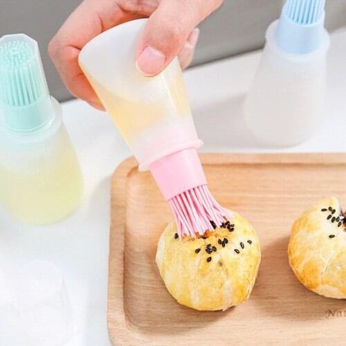 BBQ Barbecue Brush Oil Brush High Temperature Resistant Silicone Bottle Brush Household Baking Oil Bottle Pancake Brush Oil Tool